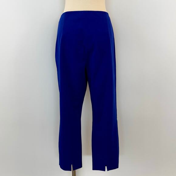 Elie Tahari Royal Blue Cropped Pants Slacks Cotton Blend Size 12 - Picture 5 of 9
